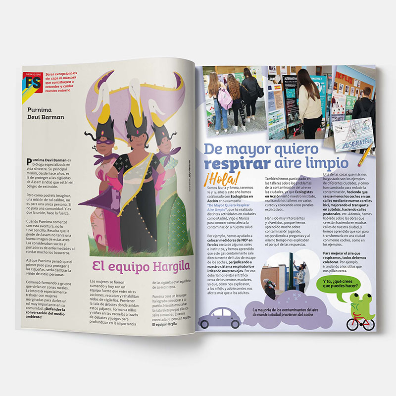 Gallipata News trabajo de ilustración editorial de revistas Jolylustra